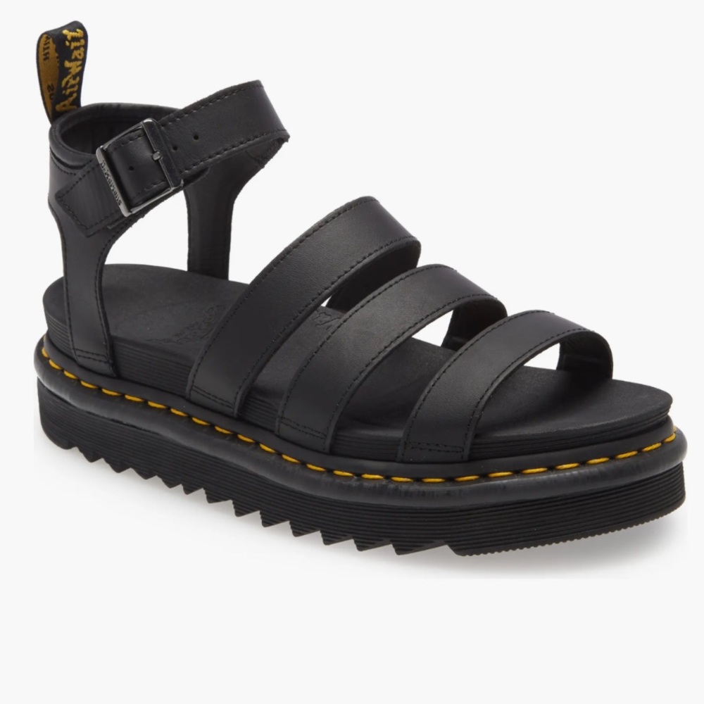 Dr. Marten’s Blaire Black Strap Sandals, Size 8 US